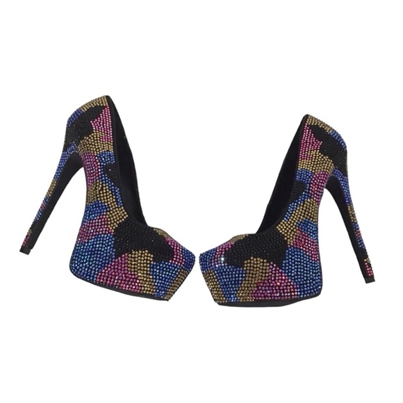 Steve Madden Dyvinal Camouflage Crystal Platform Stiletto Pump Women’s S… - Picture 6 of 12